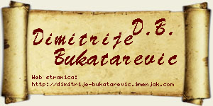 Dimitrije Bukatarević vizit kartica